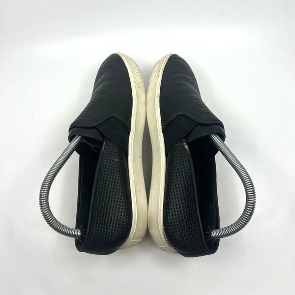 VINCE Black Perforated Leather Slip On Sneakers Women's 8 US - Picture 7 of 9